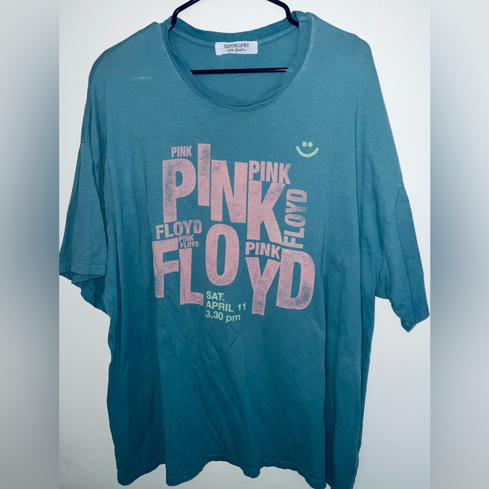 Free People Daydreamer Teal Blue Oversized Short Sleeve Tee - Picture 4 of 8
